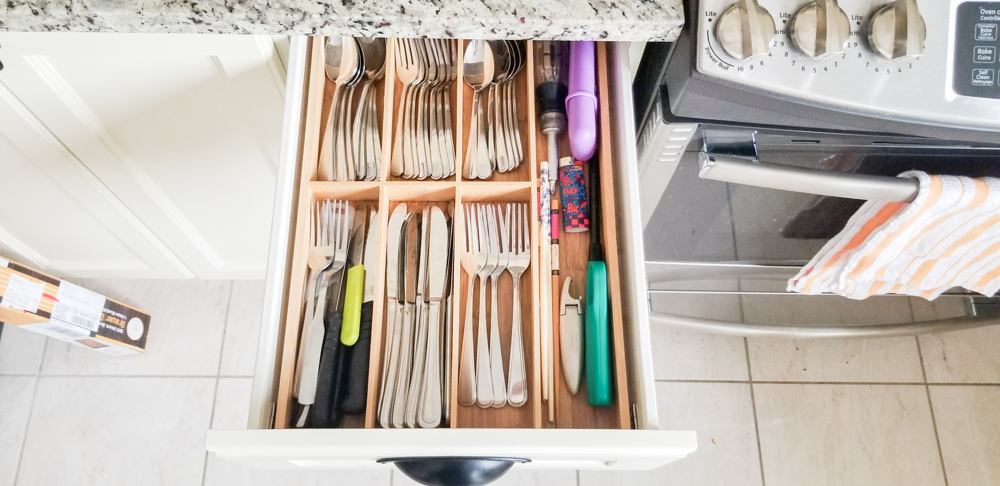 A Quick Kitchen Organization Project - Flowers and Faux Pas